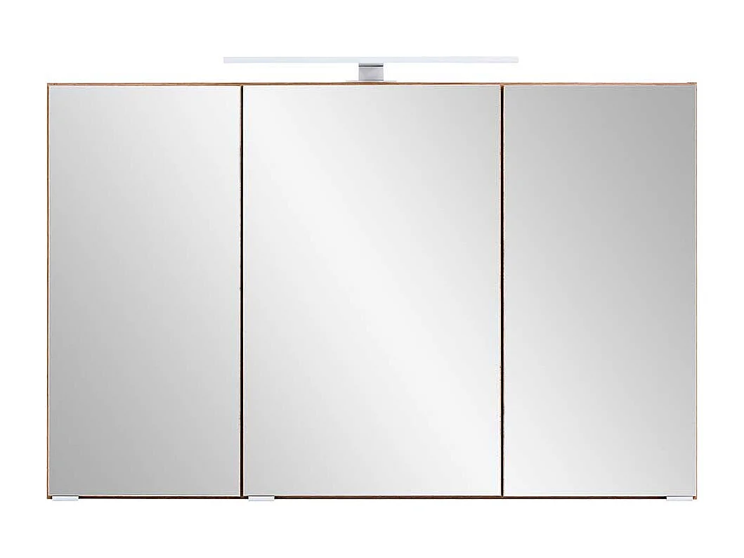 3 D Badezimmer Spiegelschrank Wildeiche Optik Korpus drei Türen