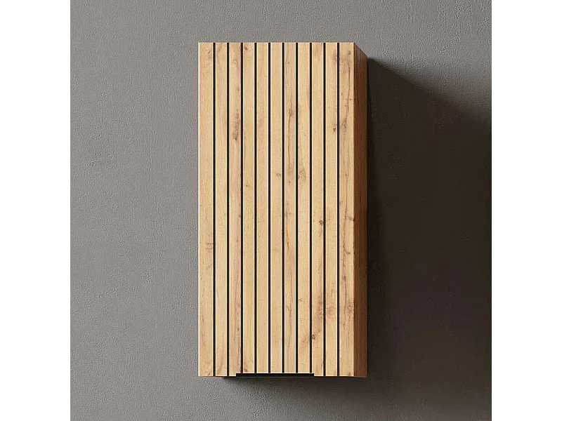 Bad Oberschrank in Wildeichefarben & Schwarz Made in Germany