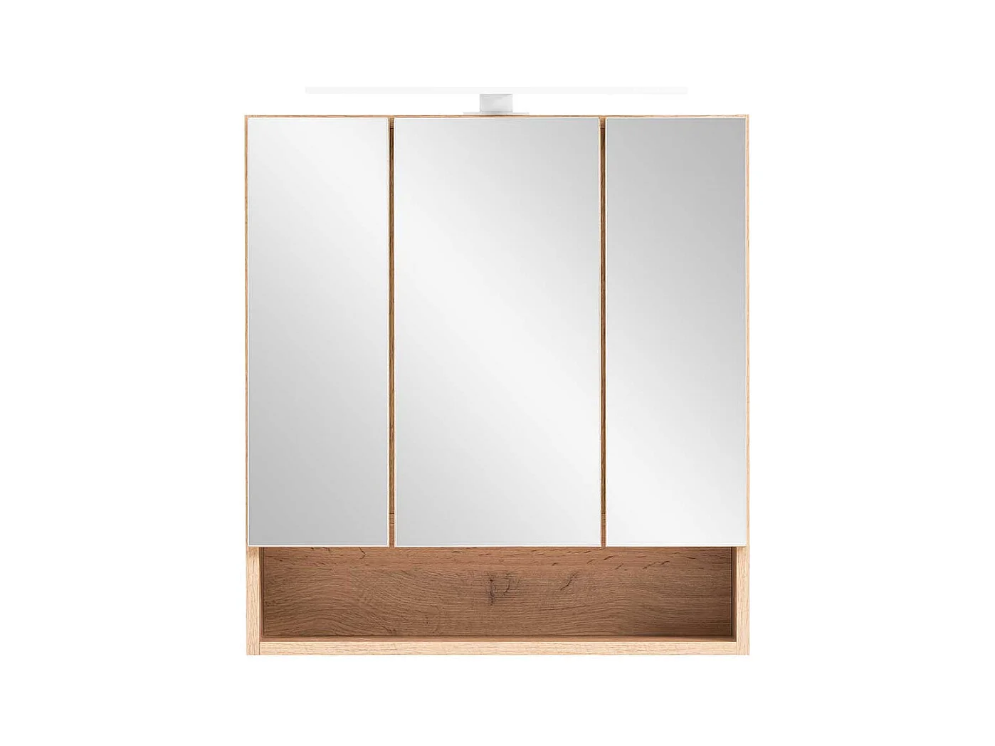 3D Badspiegelschrank in Wildeichefarben Made in Germany