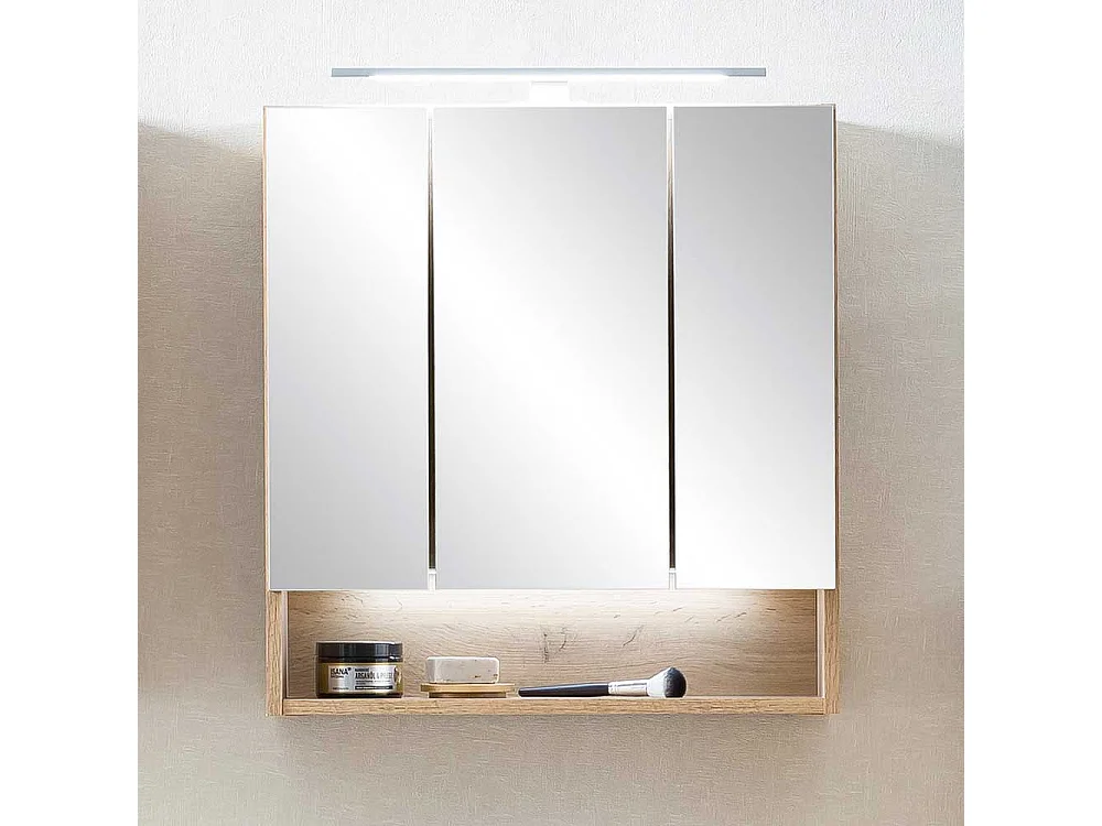 3D Badspiegelschrank in Wildeichefarben Made in Germany