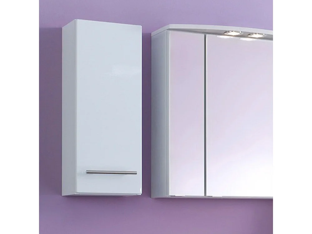 Hängeschrank mit Melaminbeschichtung Weiß Hochglanz