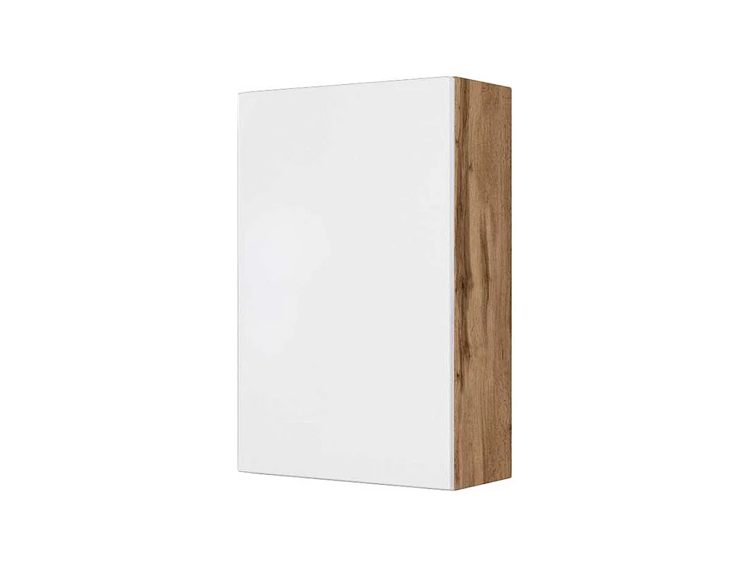 Bad Hängeschrank in Weiß und Wildeiche Optik 40 cm breit