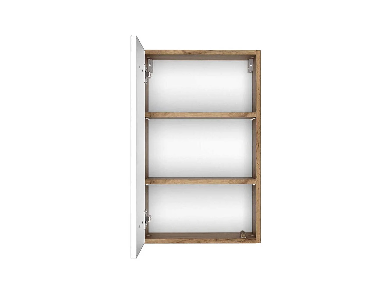 Bad Hängeschrank in Weiß und Wildeiche Optik 40 cm breit