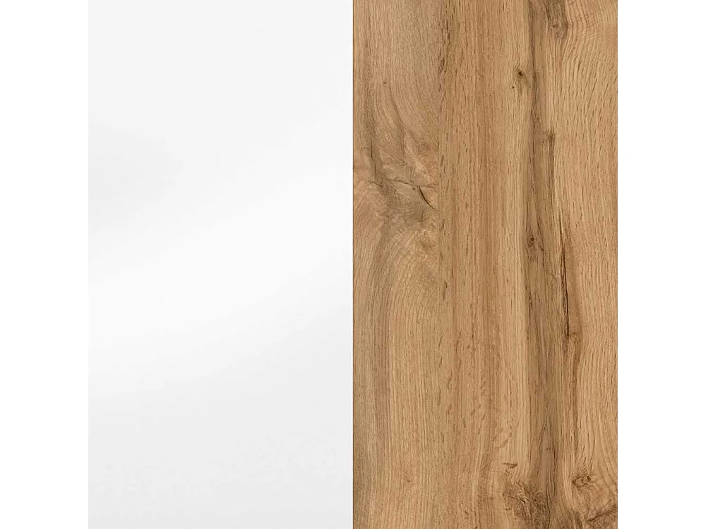 Bad Hängeschrank in Weiß und Wildeiche Optik 40 cm breit