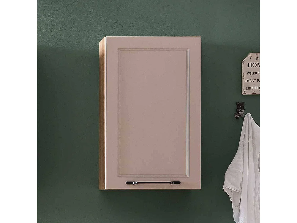 Badezimmerschrank Hängeschrank in Hellgrau mit Drehtür