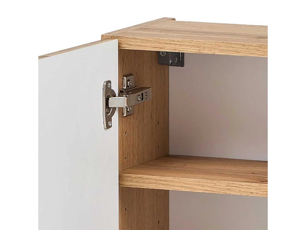 Badezimmerschrank Hängeschrank in Hellgrau mit Drehtür