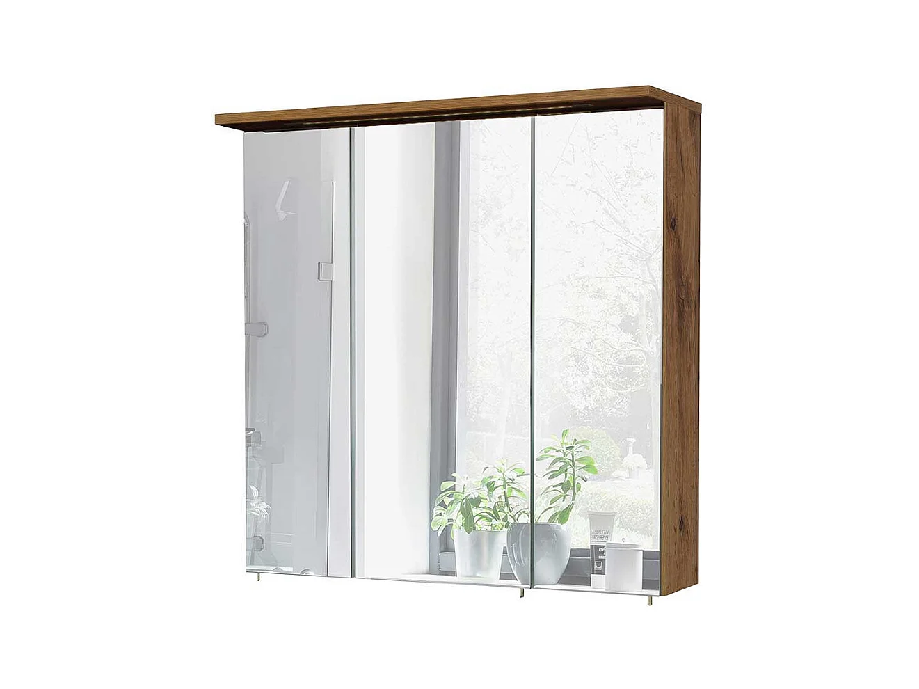 Badezimmer Spiegelschrank in Wildeichefarben 3 türig