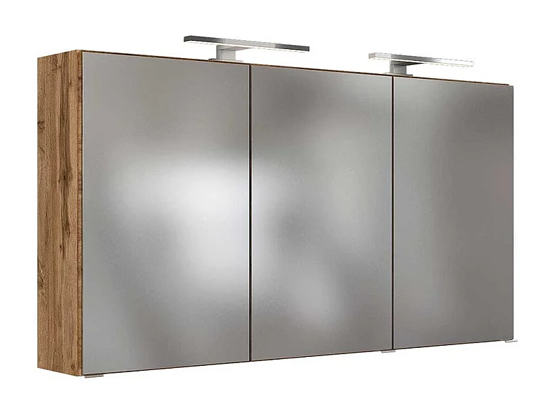 Lichtspiegelschrank in Wildeichefarben 120 cm breit