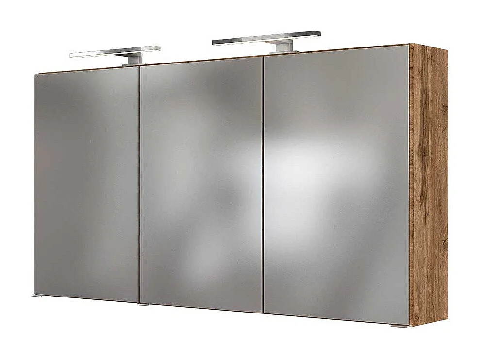 Lichtspiegelschrank in Wildeichefarben 120 cm breit