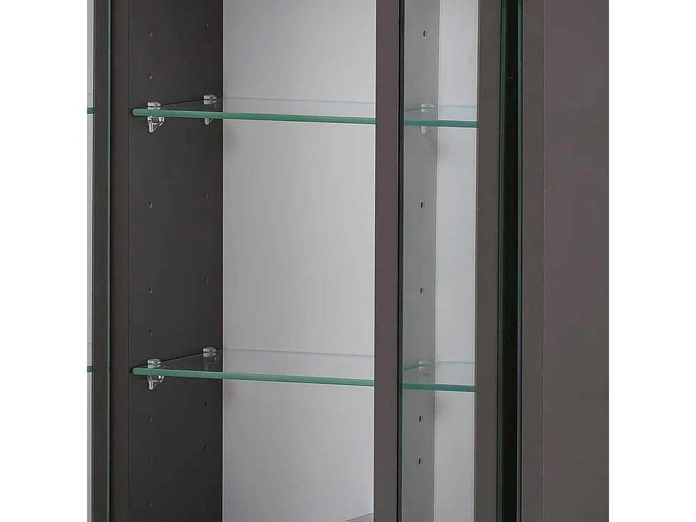 Lichtspiegelschrank in Eiche Grau 80 cm breit