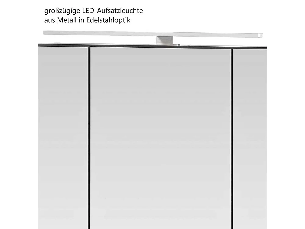 Lichtspiegelschrank in Eiche Grau 80 cm breit