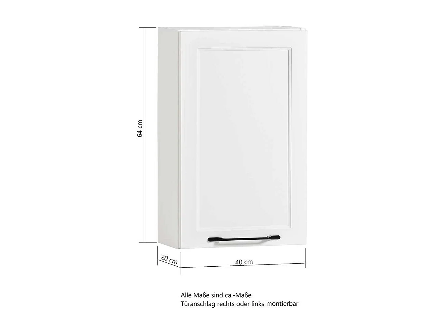 Hängeschrank Bad Badhängeschrank mit Metallgriff und Holzwerkstofftür