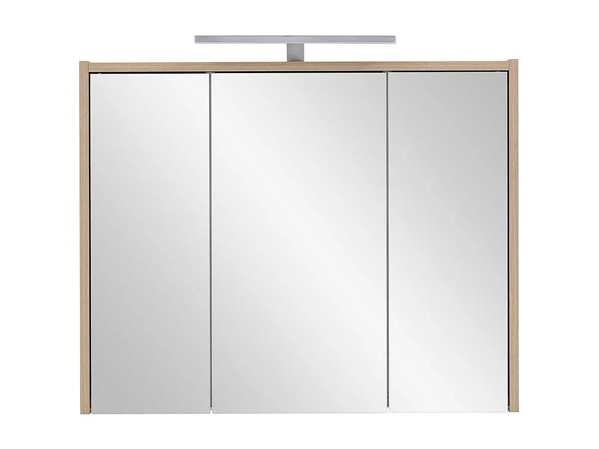 Badezimmer Spiegelschrank in Eiche hell 3 türig Made in Germany