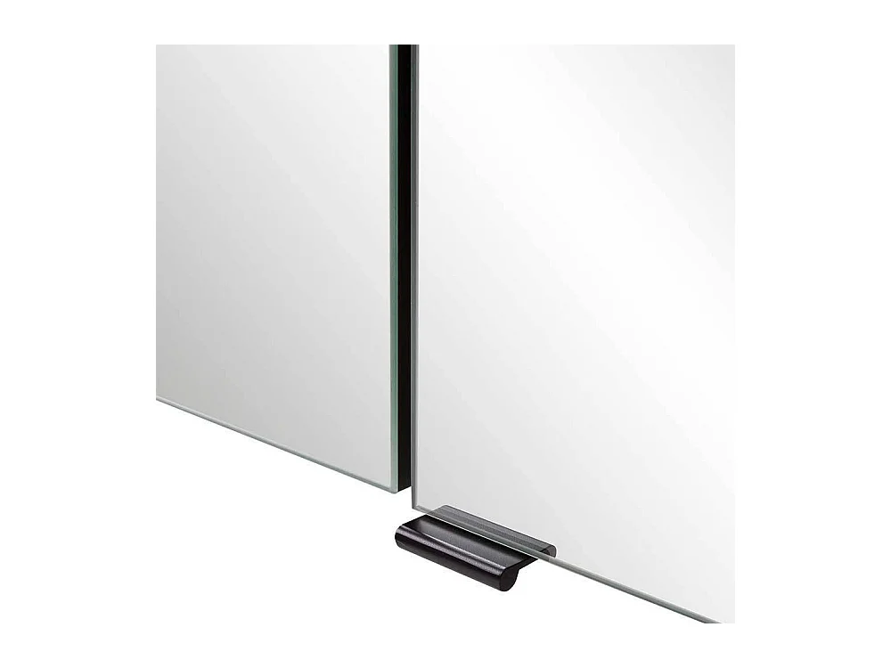 Spiegel Badezimmerschrank in Wildeichefarben drei Drehtüren