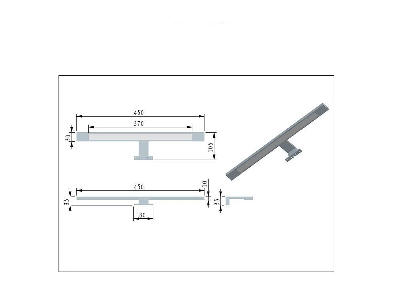 Spiegel Badezimmerschrank in Wildeichefarben drei Drehtüren