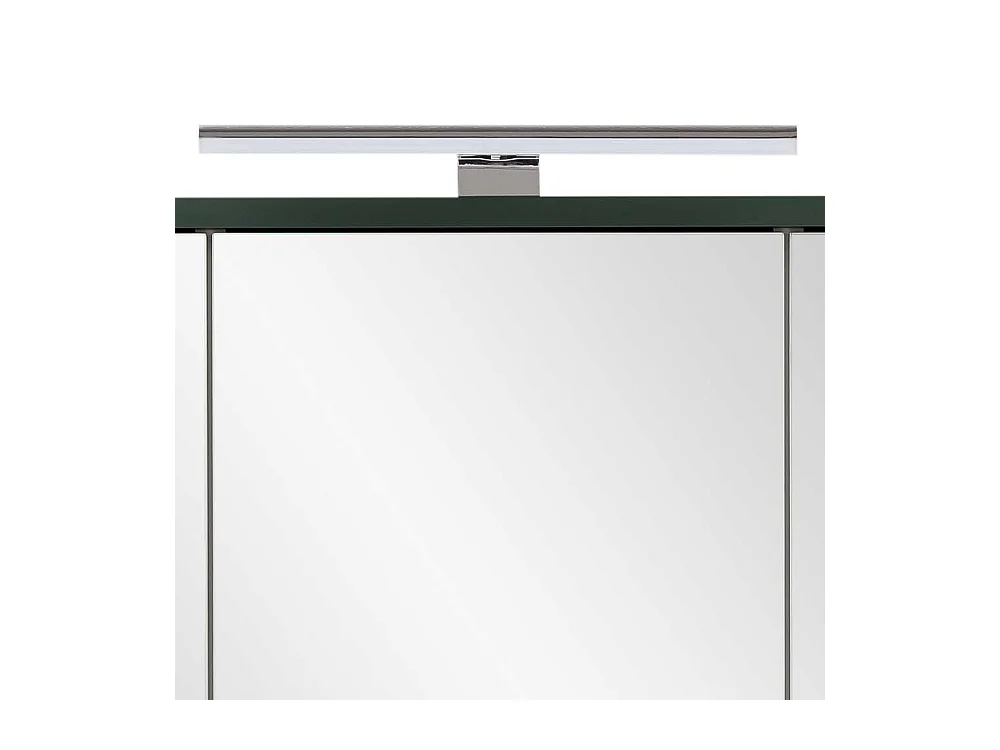 Badspiegelschrank in Dunkelgrün und Goldfarben LED Aufsatzleuchte