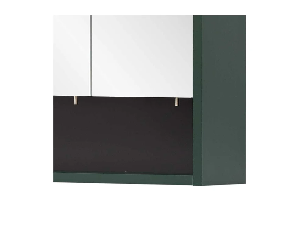 Badspiegelschrank in Dunkelgrün und Goldfarben LED Aufsatzleuchte