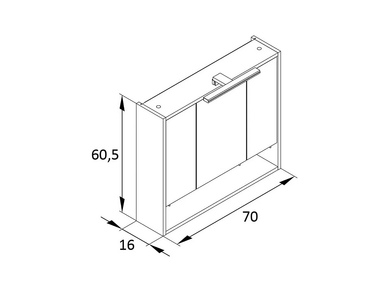 Badspiegelschrank in Dunkelgrün und Goldfarben LED Aufsatzleuchte