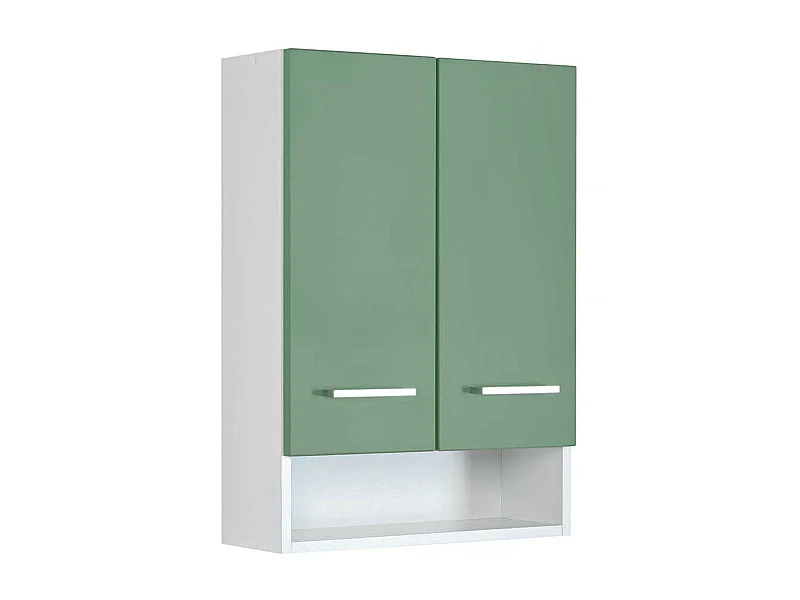 Bad Oberschrank in Grün und Weiß Made in Germany