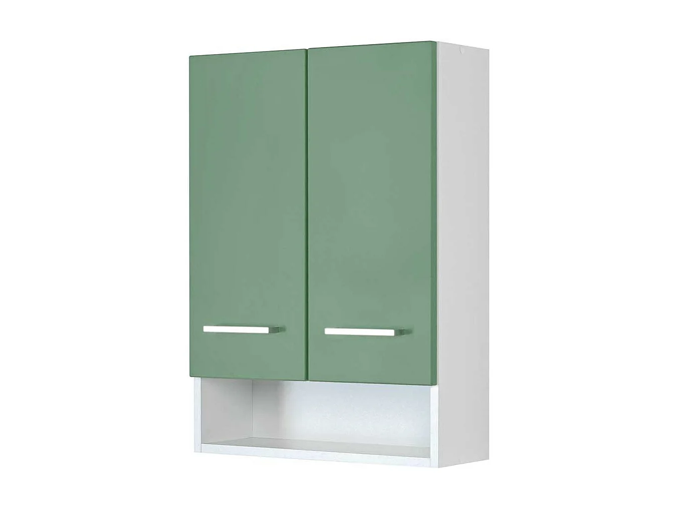 Bad Oberschrank in Grün und Weiß Made in Germany