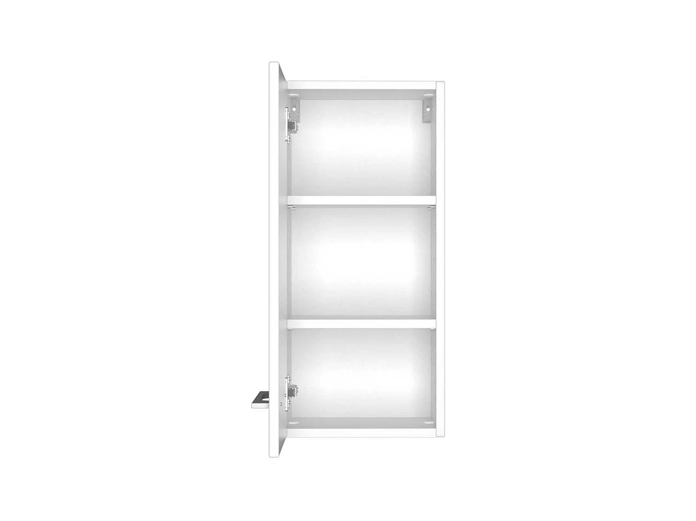 Weißer Hängeschrank für Badezimmer 30 cm breit