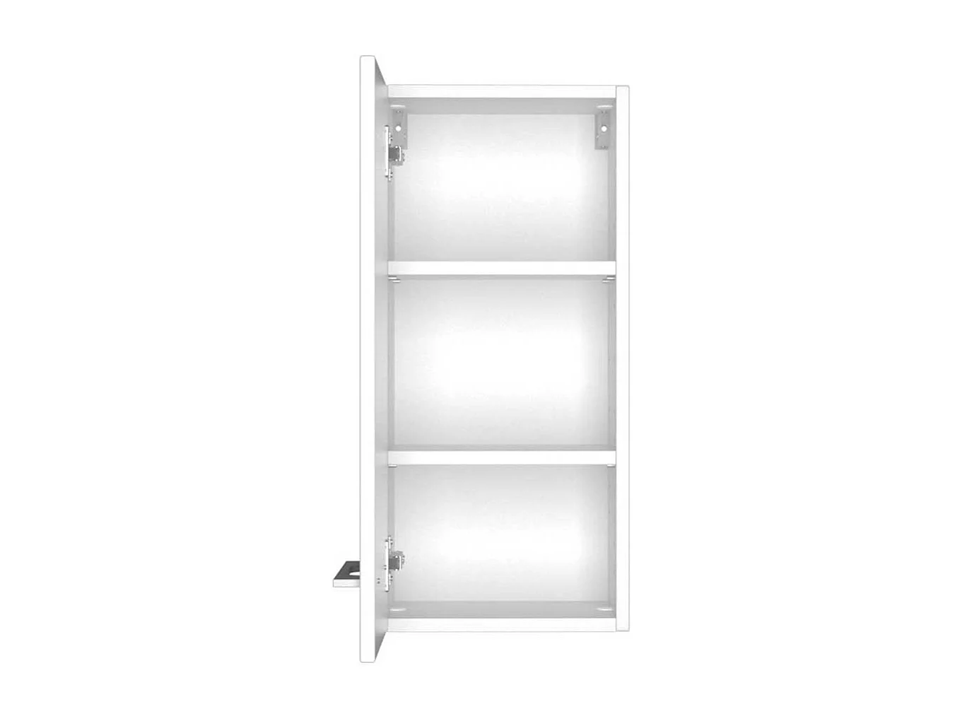 Weißer Hängeschrank für Badezimmer 30 cm breit