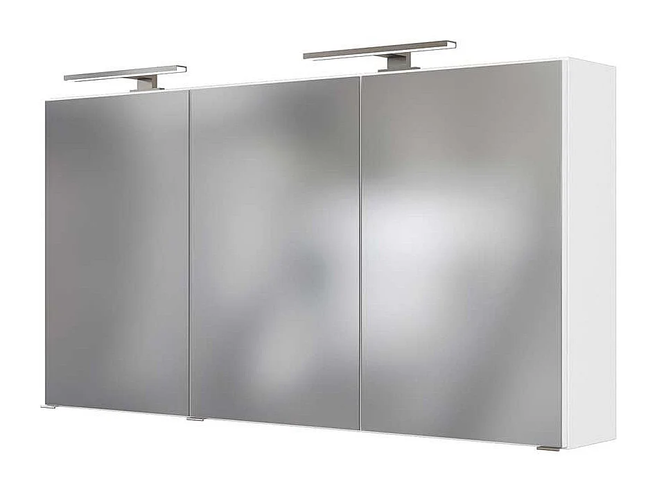 3 türiger Badezimmer Spiegelschrank in Weiß 120 cm breit