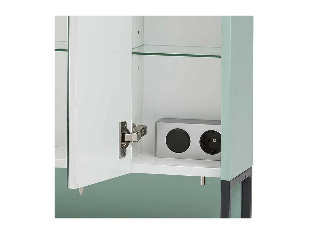 Badezimmer Spiegelschrank in Mintgrün 70 cm breit