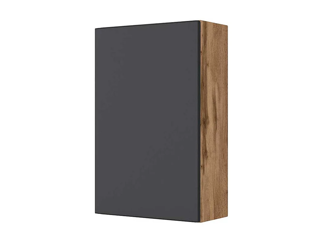 Bad Oberschrank in Dunkelgrau und Wildeiche Optik 40 cm breit