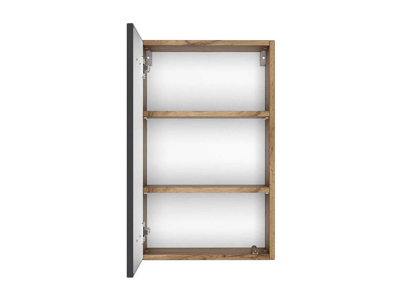 Bad Oberschrank in Dunkelgrau und Wildeiche Optik 40 cm breit