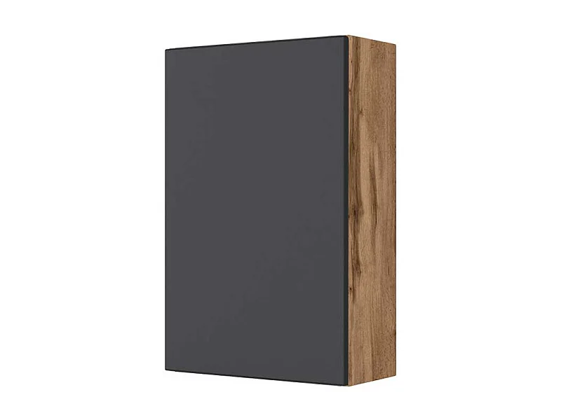 Bad Oberschrank in Dunkelgrau und Wildeiche Optik 40 cm breit