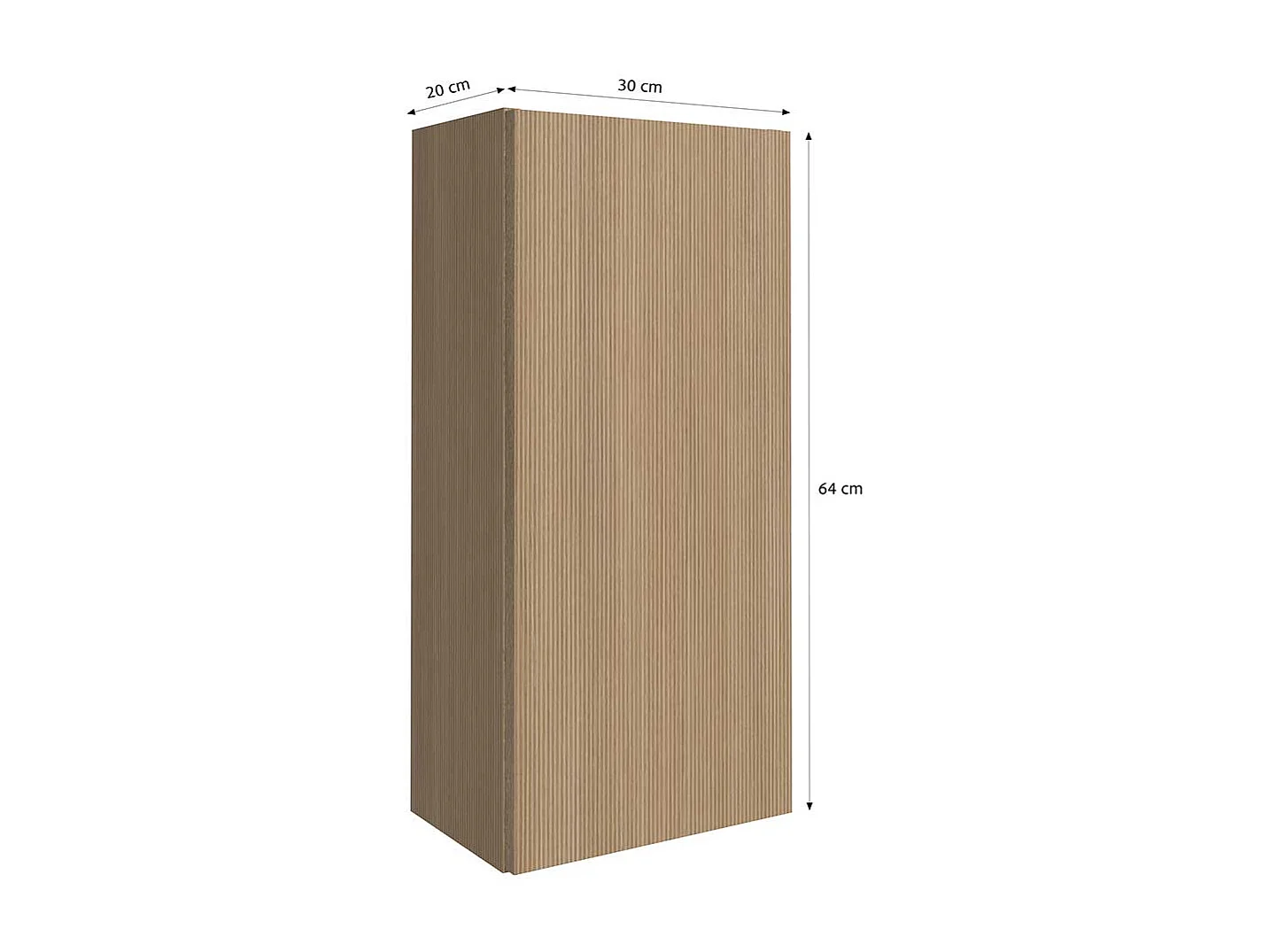 Badezimmerschrank Wandschrank für die Wandmontage in Eiche hell