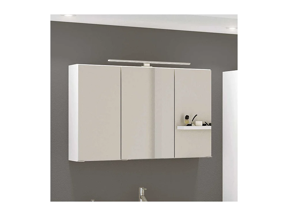 LED Badspiegelschrank in Wei� 3-t�rig