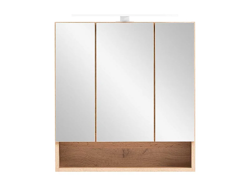 3D Badspiegelschrank in Wildeichefarben Made in Germany