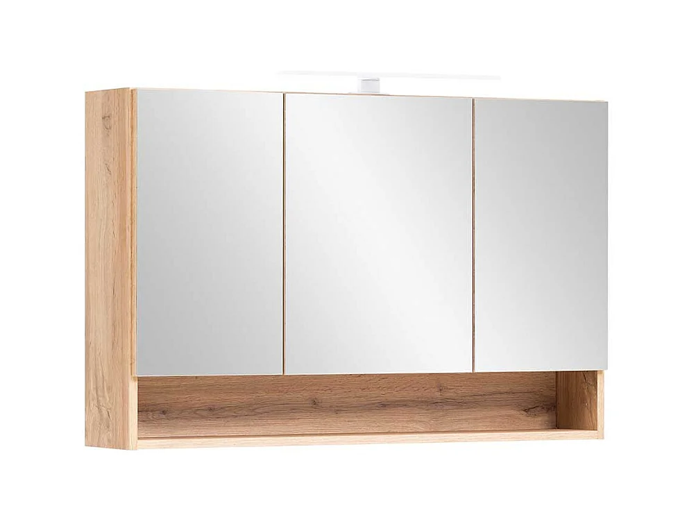 3D Badspiegelschrank in Wildeichefarben Made in Germany