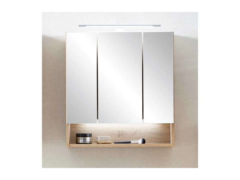 3D Badspiegelschrank in Wildeichefarben Made in Germany