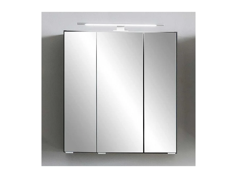 3D Spiegelschrank mit Beleuchtung Korpus Dunkelgrau Made in Germany