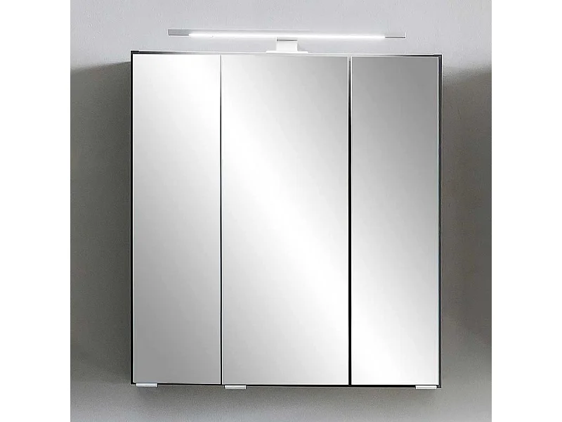 3D Spiegelschrank mit Beleuchtung Korpus Dunkelgrau Made in Germany