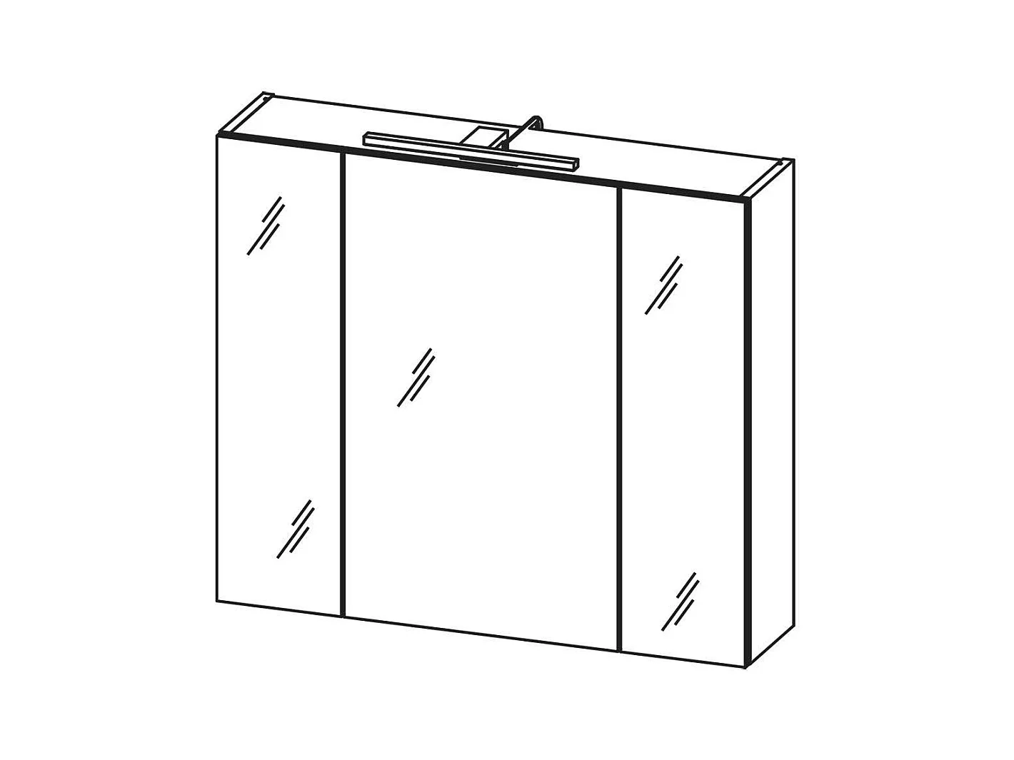 Badschrank Spiegel mit LED Beleuchtung Steckdose innen