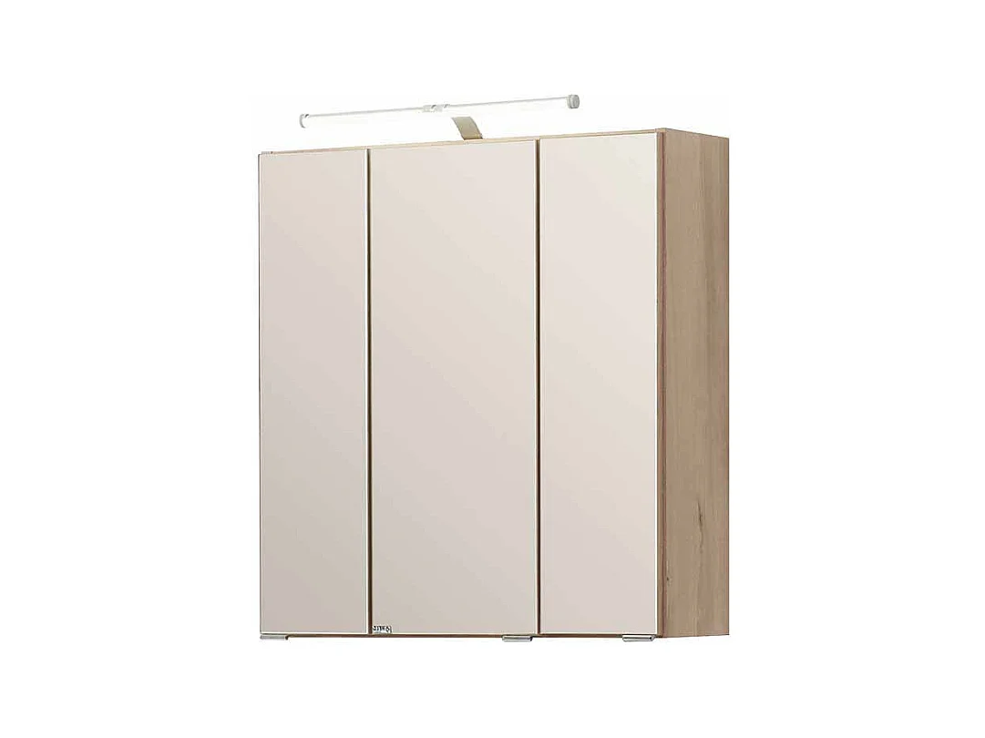 3D Spiegelschrank in Buche hell 3 türig
