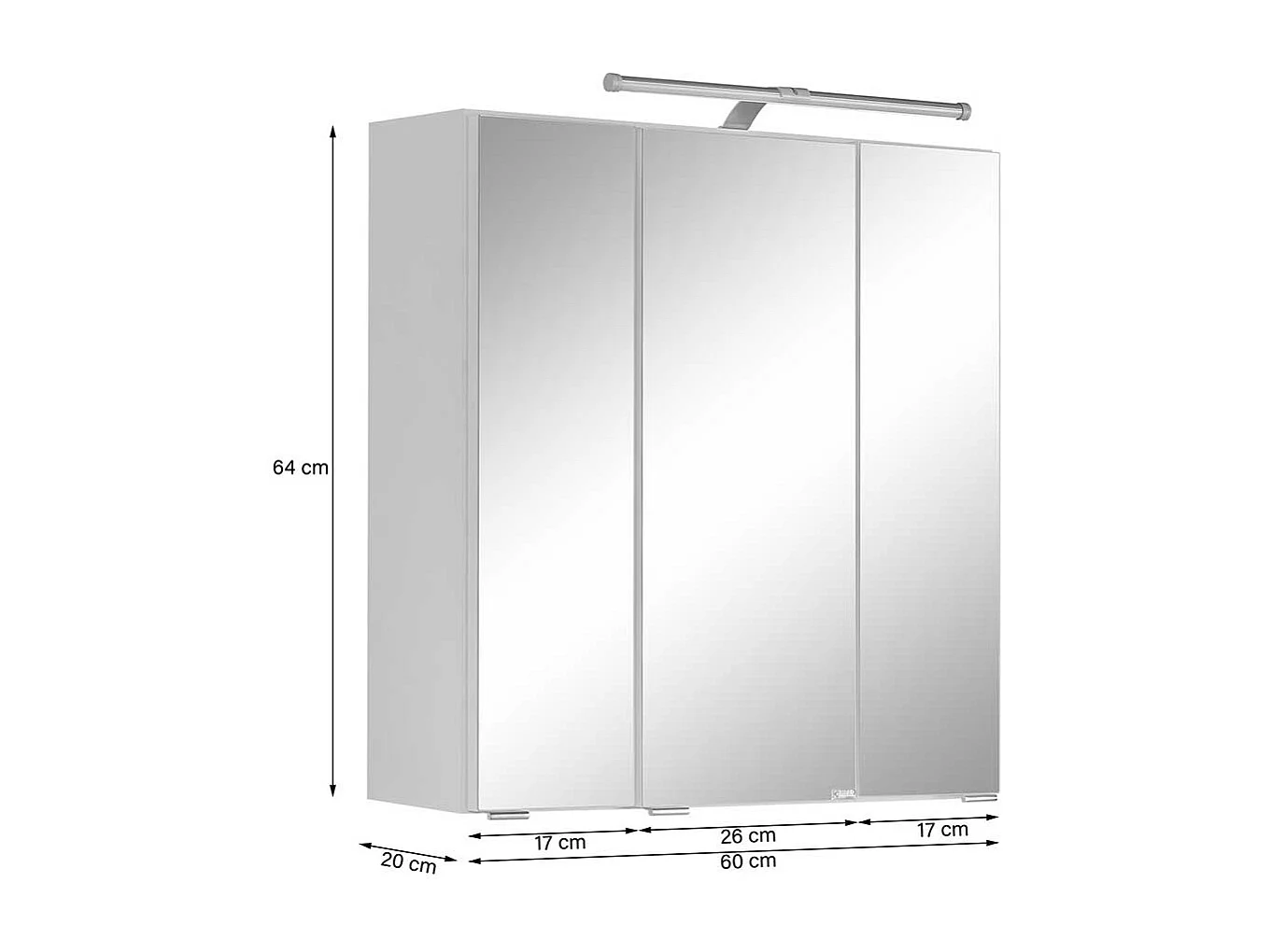 Badezimmer Spiegelschrank in Weiß LED Beleuchtung