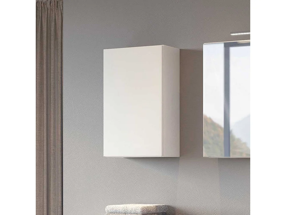 Weißer Bad Hängeschrank 40 cm breit 1-türig