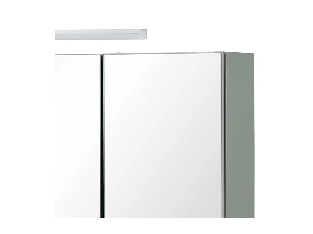 Badezimmerspiegelschrank in Graugrün Eichefarben