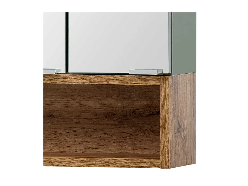 Badezimmerspiegelschrank in Graugrün Eichefarben