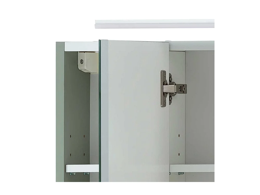 Badezimmerspiegelschrank in Graugrün Eichefarben