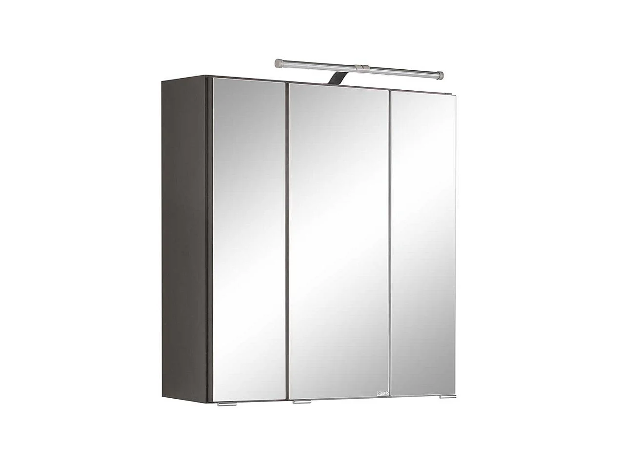 Spiegel Badschrank in Dunkelgrau 60 cm breit