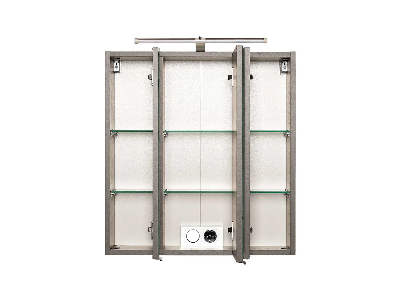 Spiegel Badschrank in Dunkelgrau 60 cm breit