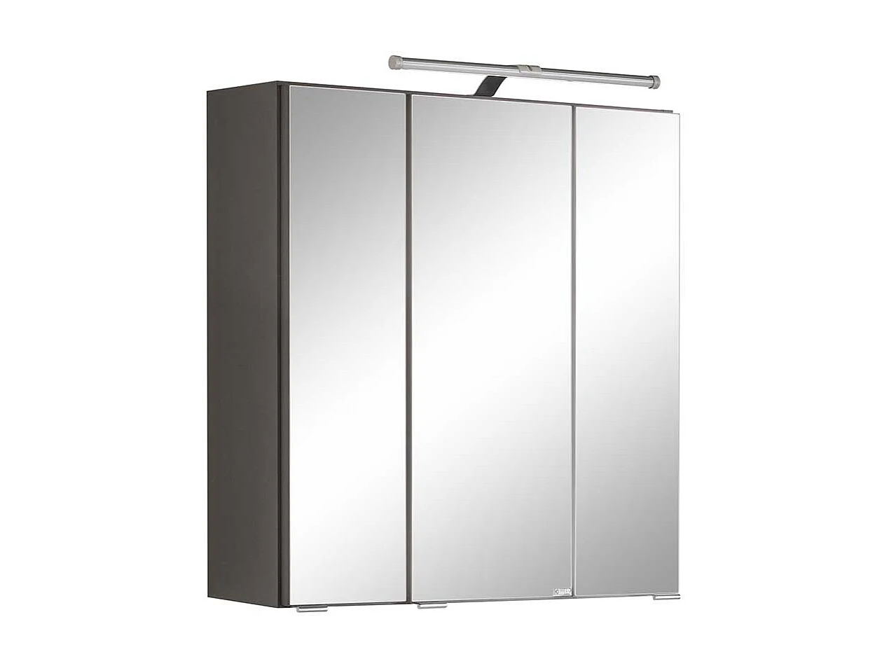 Spiegel Badschrank in Dunkelgrau 60 cm breit