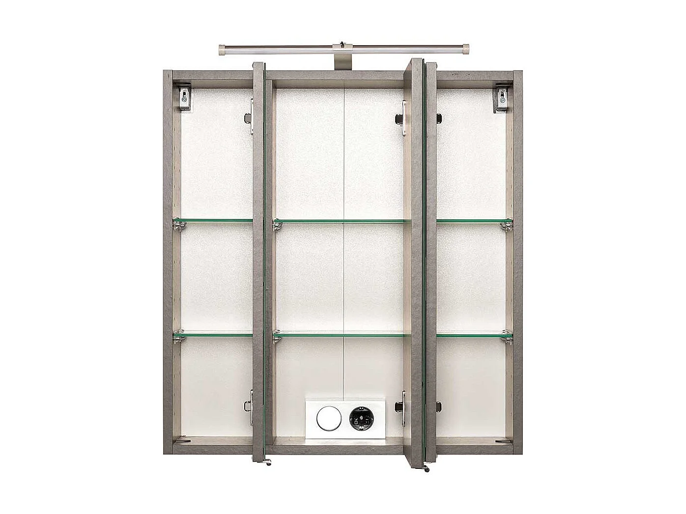 Spiegel Badschrank in Dunkelgrau 60 cm breit