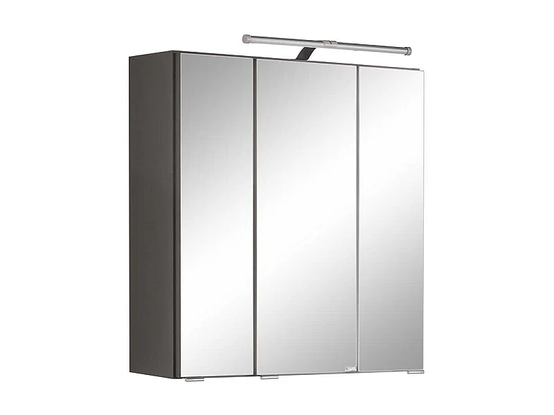 Spiegel Badschrank in Dunkelgrau 60 cm breit